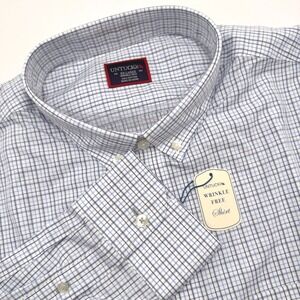 UNTUCKit XXL 2XL Pio Cesare Wrinkle‎ Free Short Sleeve Button Down Plaid Shirt
